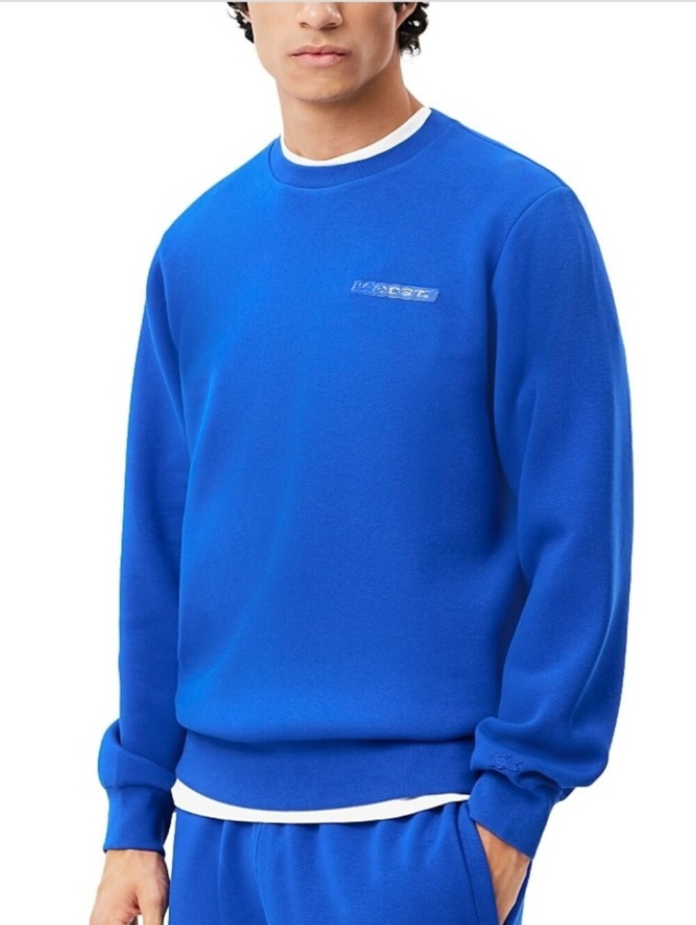 Lacoste Men's Double Face Crewneck Long Sleeve Logo Sweatshirt - HJM - NWT
